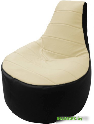 Кресло-мешок Flagman Трон Т1.3-10 (белый/черный) - фото