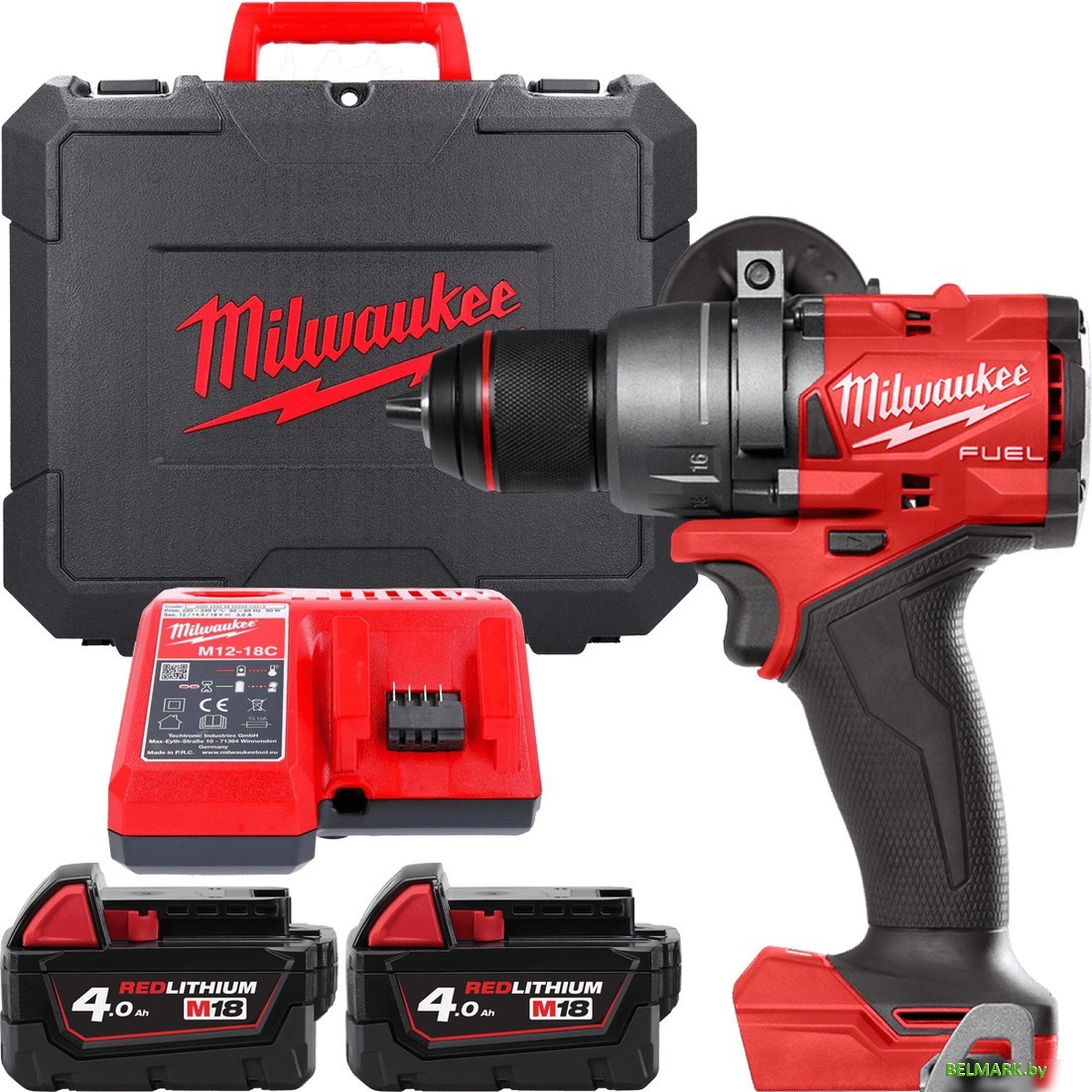 Ударная дрель-шуруповерт Milwaukee M18 FUEL M18FPD3-402C 4933492473 (с 2-мя АКБ 4 Ач, кейс) - фото