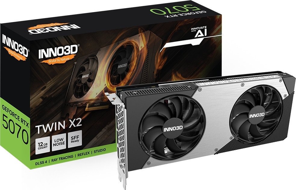 Видеокарта Inno3D GeForce RTX 5070 Twin X2 N50702-12D7-195064N - фото2