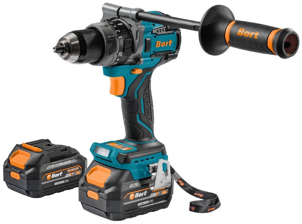 Ударная дрель-шуруповерт Bort BAB-21Ix2Li-XDK 93414943 (с 2-мя АКБ, кейс) - фото