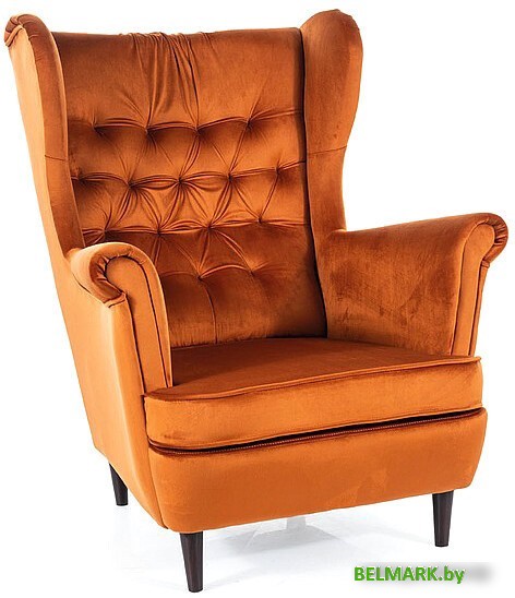 Интерьерное кресло Signal Harry Velvet Bluvel 4215 (корица/венге) - фото