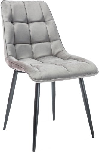 Стул Signal Chic Velvet Bluvel 14 (серый/черный) - фото
