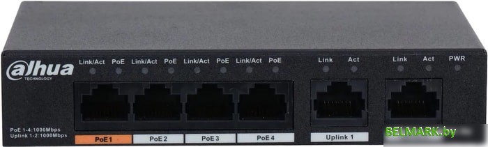 Неуправляемый коммутатор Dahua DH-PFS3006-4GT-60 - фото2