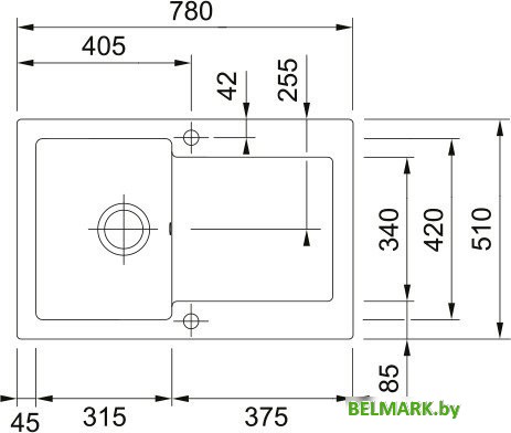 Кухонная мойка Franke Maris MRK 611-78 124.0442.560 (магнолия) - фото2