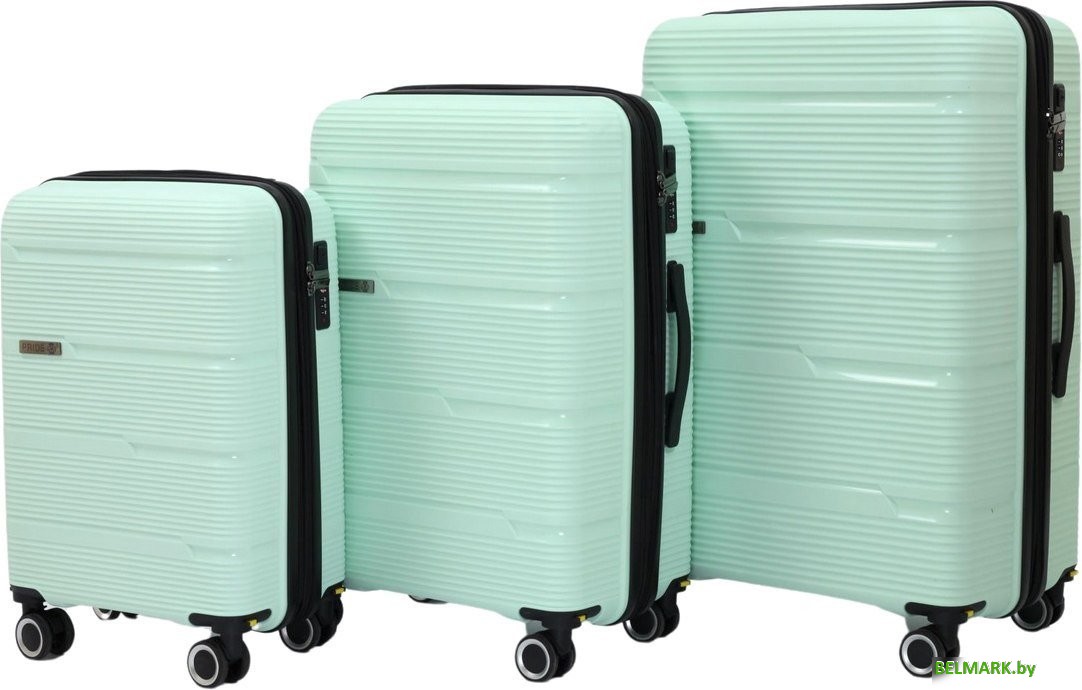 Комплект чемоданов Pride РР-203 (3шт, мятный) - фото