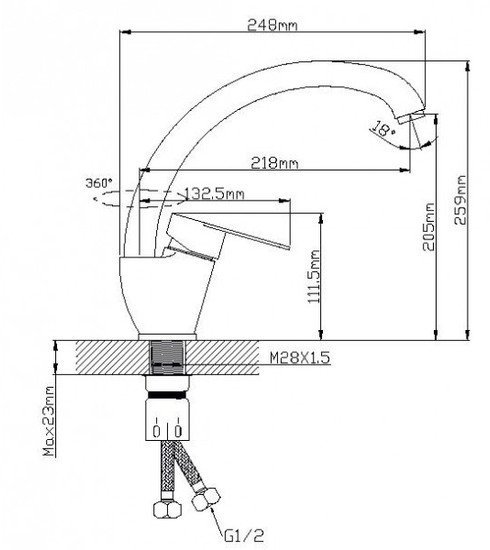 Смеситель Wisent WP759-310 - фото2