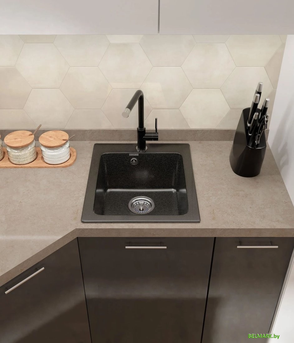 Кухонная мойка GranFest Practik 505 (черный) - фото2