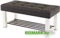 Банкетка AMC Lux 4 с полкой ткань бежевый/коричневый/коричневый 4.2Б100322 - фото