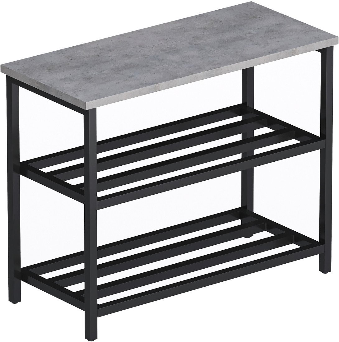 Полка для обуви Макс Стайл ОБ-700-F186ST9 (Egger бетон чикаго светло-серый F186 ST9) - фото