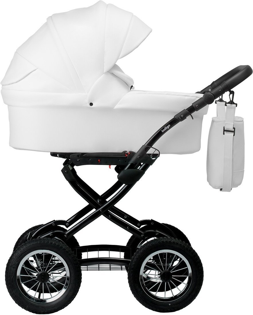 Универсальная коляска Indigo Barbara ECO Classic (2 в 1, be 05/белая кожа) - фото2
