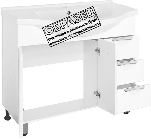 Style Line Тумба под умывальник Жасмин 90 3 ящика (для классической раковины) - фото2