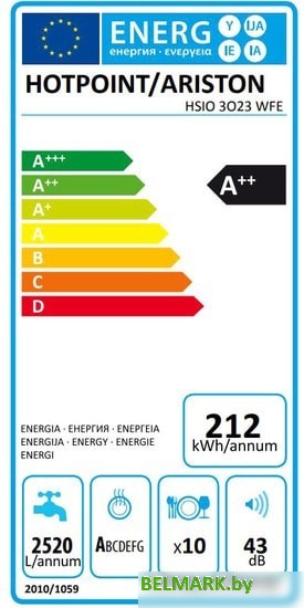 Посудомоечная машина Hotpoint-Ariston HSIO 3O23 WFE - фото2