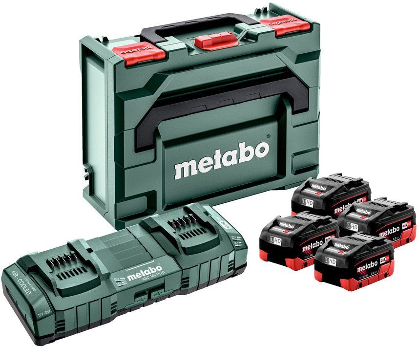 Аккумулятор с зарядным устройством Metabo 685135000 (18В/4x8 Ah + 12-36В + кейс) - фото