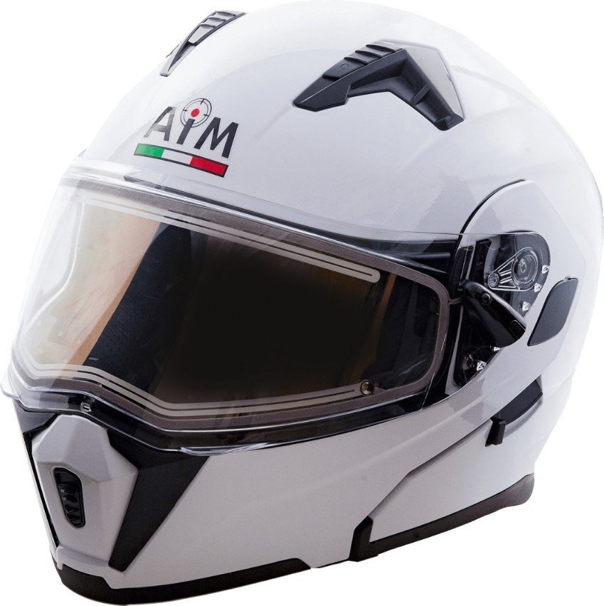 Мотошлем AIM JK906 906-007-M (M, белый глянец) - фото