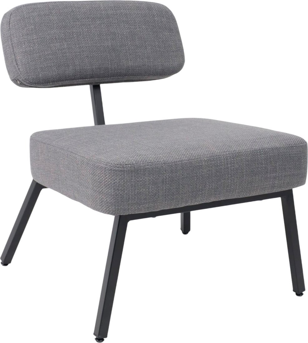 Интерьерное кресло AksHome Aspen (серая рогожка BJORN 13/черный) - фото