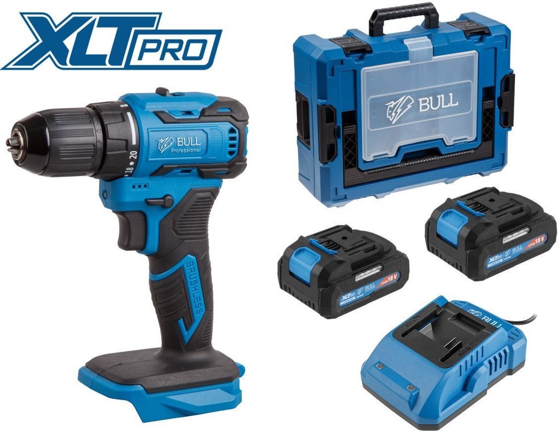 Дрель-шуруповерт Bull SR 1804 1329881 (с 2-мя АКБ, кейс) - фото