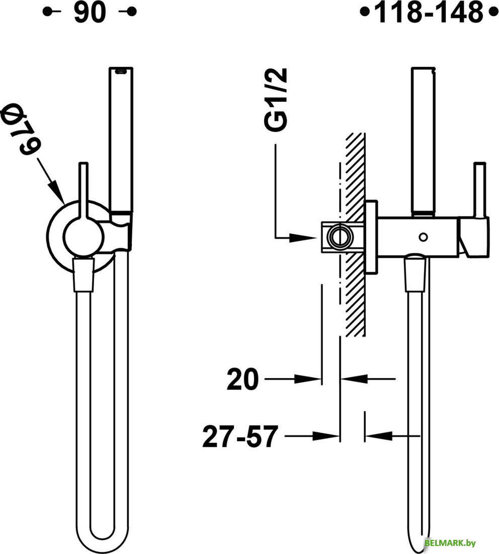 Гигиенический душ Tres Study 134123 - фото2