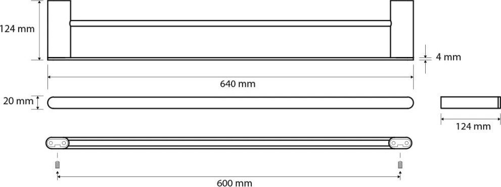 Аксессуары для ванной и туалета Bemeta Organic 167104050 (600мм, черный матовый) - фото2