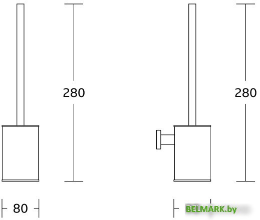 Ершик для унитаза Gross Aqua Space Matt Black GA18250MB - фото2