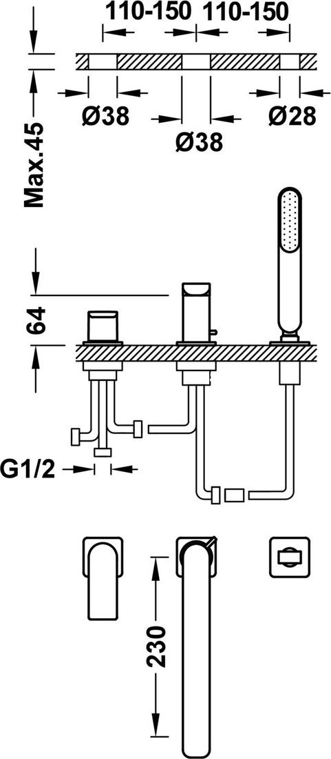 Смеситель Tres Loft 20016201Nm - фото2