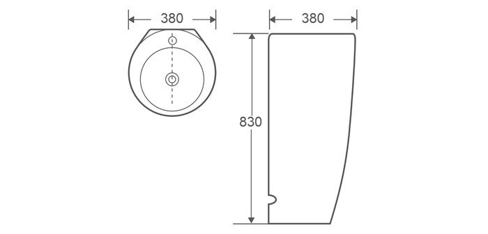 Умывальник WeltWasser LEERBACH 3838 GL-WT - фото2