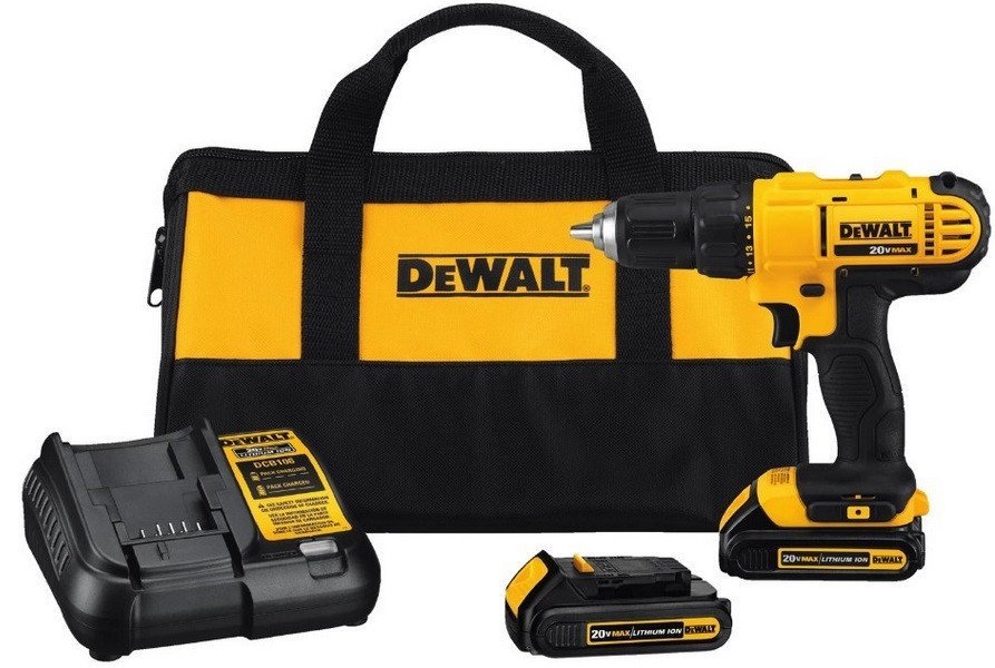 Дрель-шуруповерт DeWalt DCD771S2 (с 2-мя АКБ, сумка) - фото