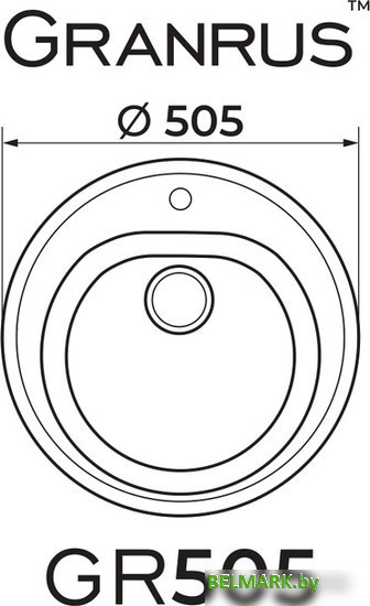 Кухонная мойка Granrus GR-505 (бежевый) - фото2