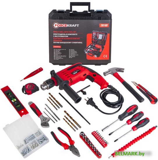 Безударная дрель ForceKraft FK-20103 (набор оснастки) - фото