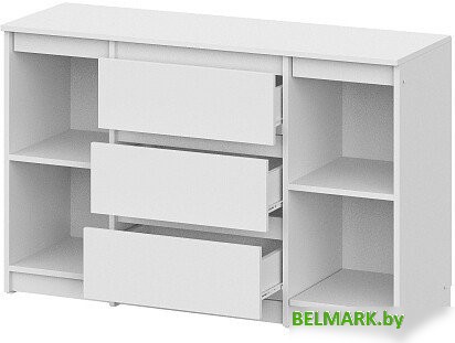 Комод NN мебель Денвер 3 ящика 00-00117162 (белый) - фото2