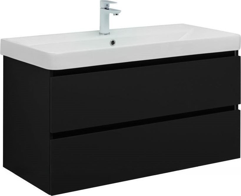 Aquanet Тумба под умывальник Вега 2.0 100 337951 (черный) - фото