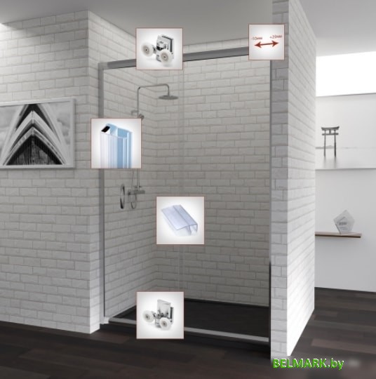 Душевая дверь RGW PA-016 170 (хром/прозрачное стекло) - фото2