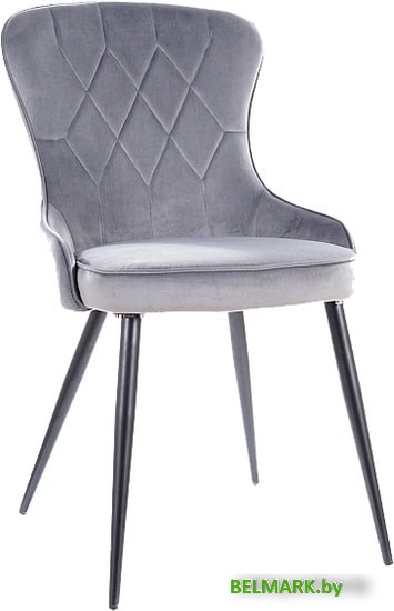 Стул Signal Lotus Velvet (bluvel 14 серый/черный) - фото