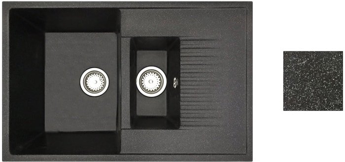 Кухонная мойка БелЭворс Forma R (черный) - фото