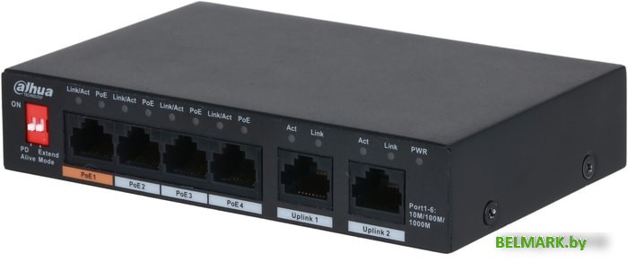 Неуправляемый коммутатор Dahua DH-PFS3006-4GT-60 - фото