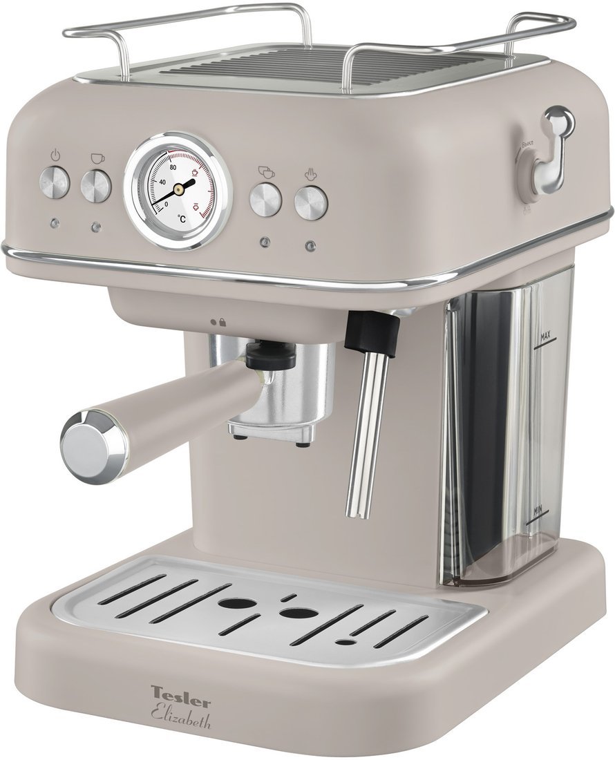 Рожковая кофеварка Tesler ECM-245 sand grey - фото