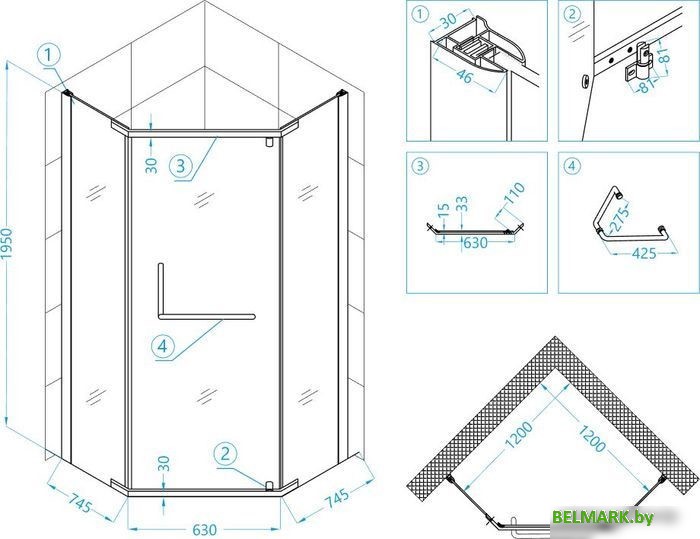 Душевой уголок RGW PA-081 35088122-14 - фото2