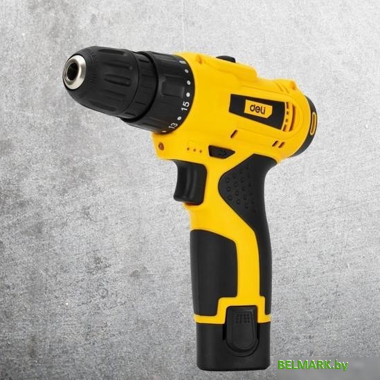 Дрель-шуруповерт Deli DL-DZ12-E2D1 102880 (с 2-мя АКБ, кейс) - фото2