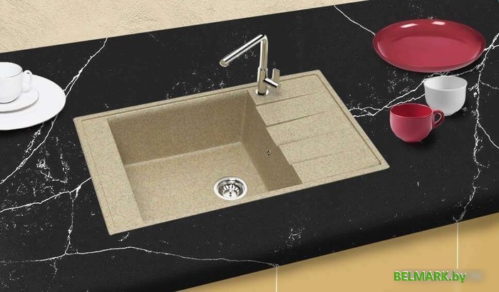 Кухонная мойка Berge BR-8005 (песочный) - фото2