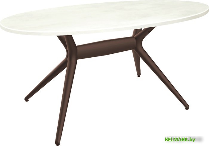 Кухонный стол Sheffilton SHT-TU30-2/TT 120/80 (коричневый/бетон крем) - фото