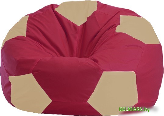 Кресло-мешок Flagman Мяч Стандарт М1.1-304 (бордовый/светло-бежевый) - фото