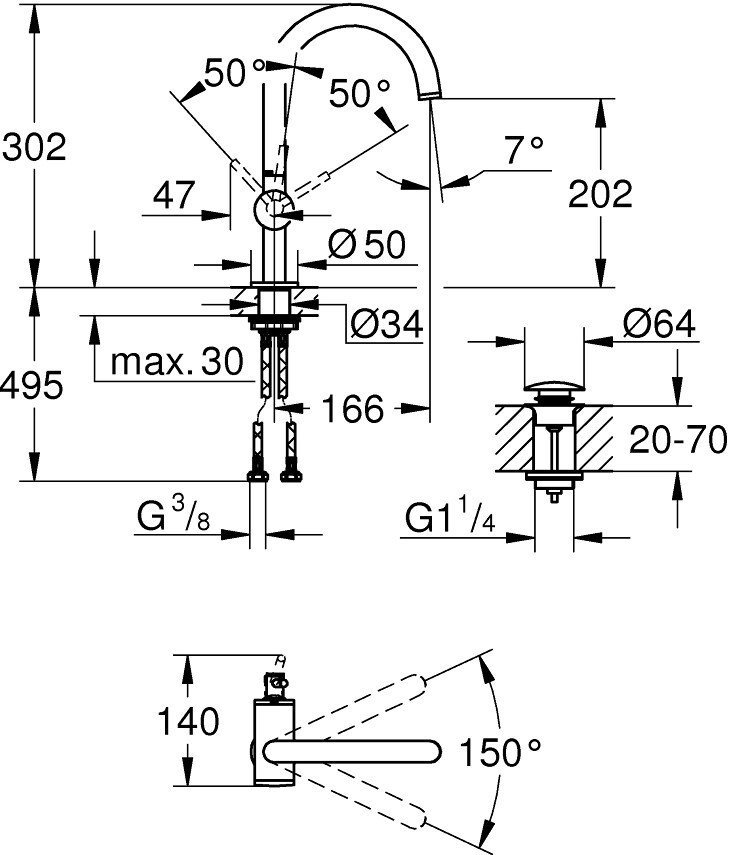 Смеситель Grohe Atrio L 32042Al3 - фото2