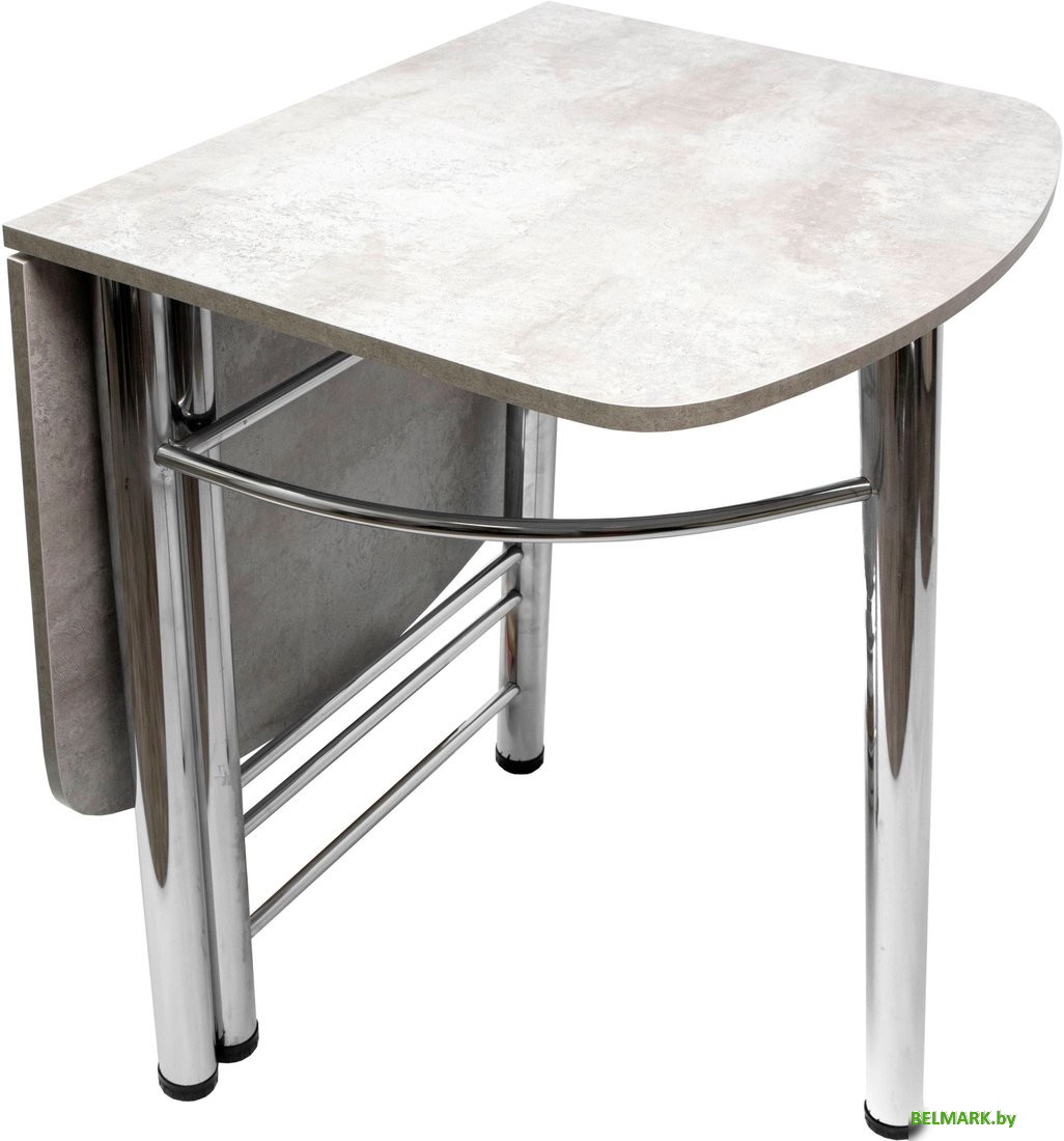 Кухонный стол ВВР Пристенный (камень светлый, ЛДСП) - фото