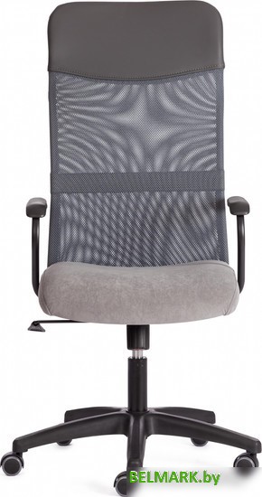 Кресло TetChair Practic флок/кожзам (серый) - фото2