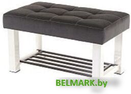 Банкетка AMC Lux 4 с полкой ткань бежевый/коричневый/коричневый 4.2Б80322 - фото