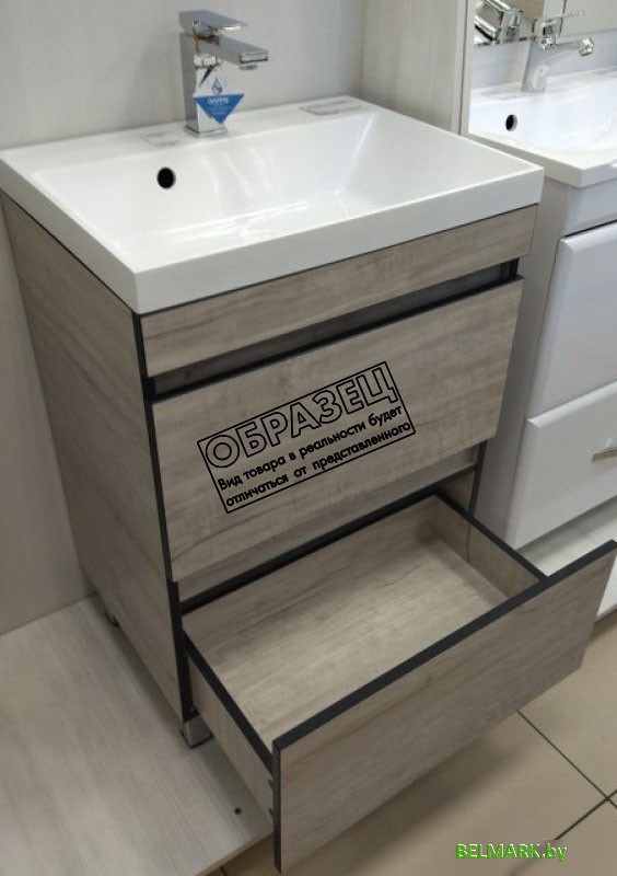 Style Line Тумба под умывальник Берлин 90 2 ящика (подвесная) - фото2