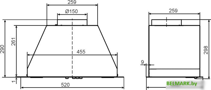 Кухонная вытяжка Elikor BF5634Q0 (953689) - фото2