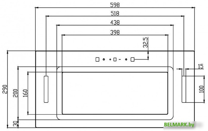 Кухонная вытяжка Schtoff HGT 60 (белый) - фото2