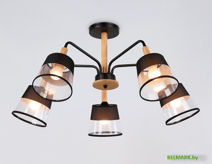 Люстра средней высоты Ambrella TR4741/5 BK/LW - фото2