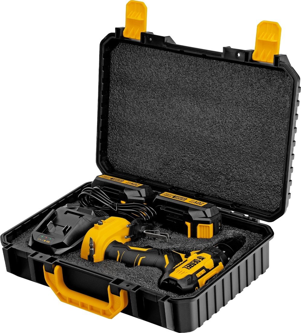 Дрель-шуруповерт Denzel CDQ-20 (с 2-мя АКБ, кейс) - фото2