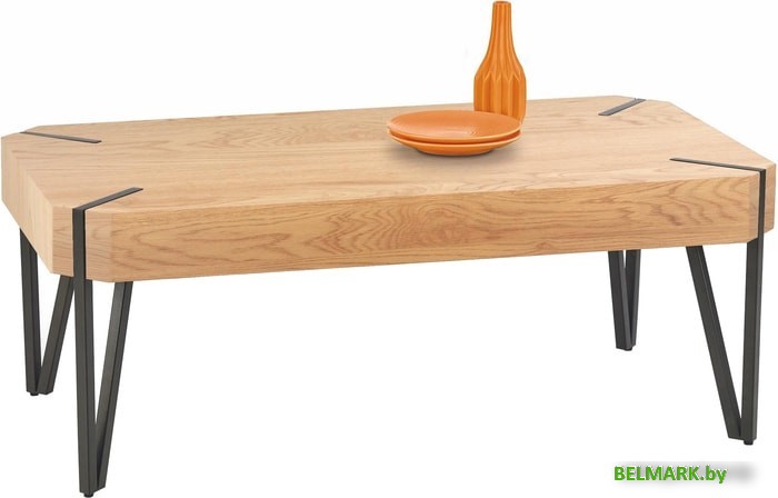 Журнальный столик Halmar Emily (дуб золотой/черный) - фото